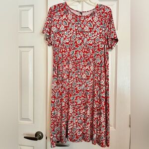 Old Navy Floral Red Dress